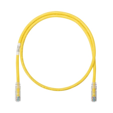 Cat6A Patch Cord, Cm/Lszh, Yellow (10 Pack), 10PK